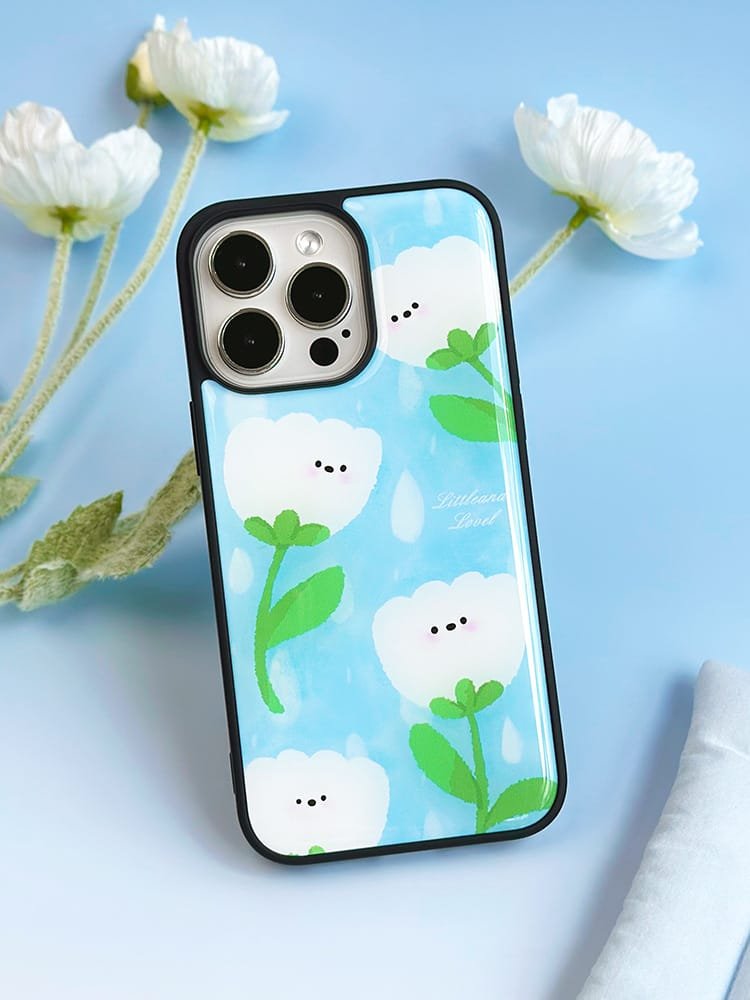 iPhone 16 Pro Max White Tulips Phone Case